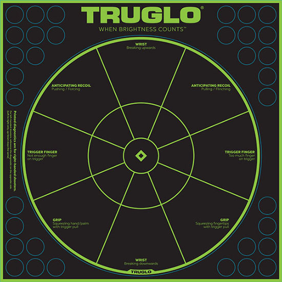 TRUGLO TARGET HANDGUN DIAG 12X12 6PK - Hunting Accessories